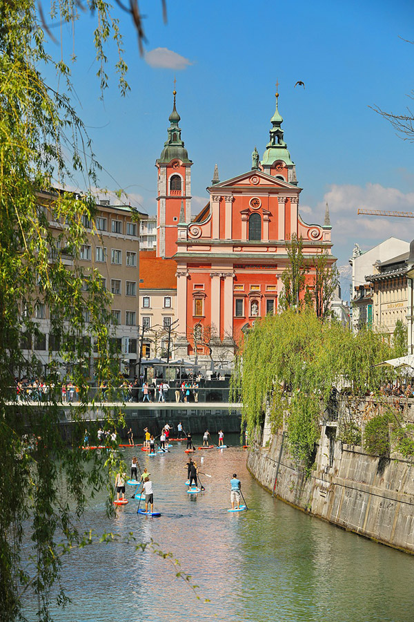 Fluss in Ljubljana, Slowenien